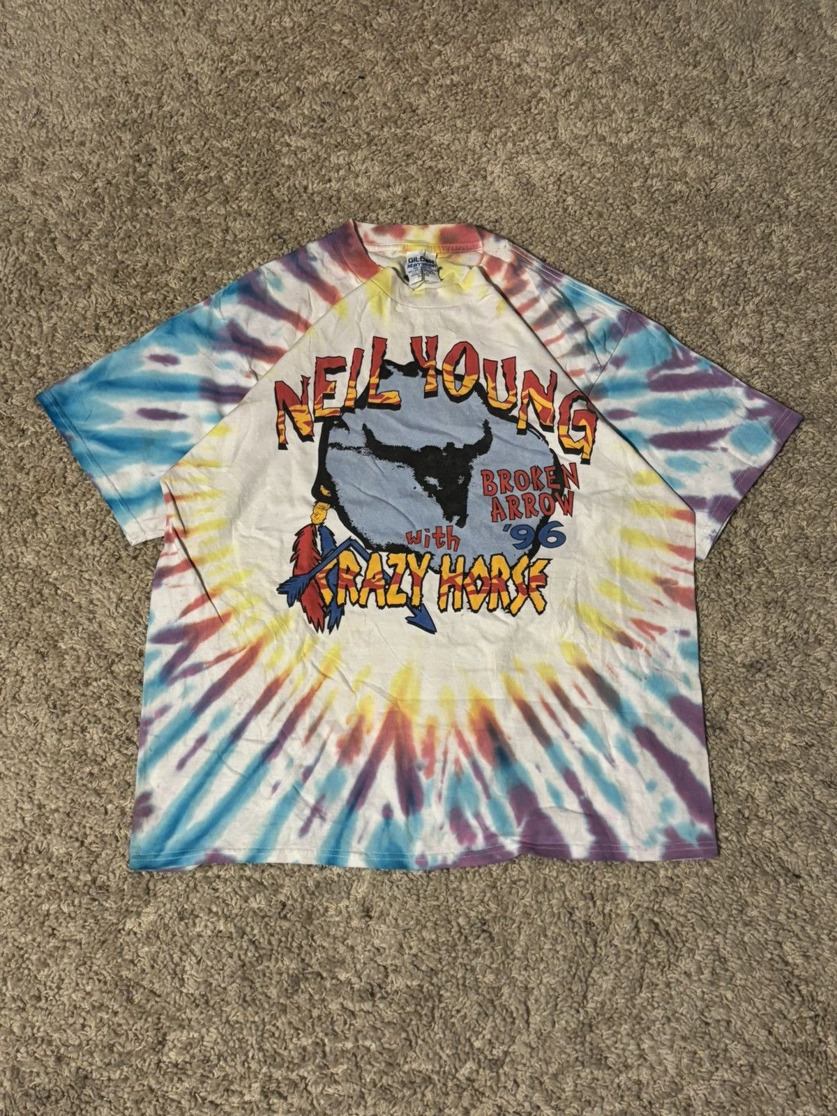 Band Tees × Vintage Vintage 1996 Neil Young Tour Tee Size US XL / EU 56 / 4 - 1 Thumbnail