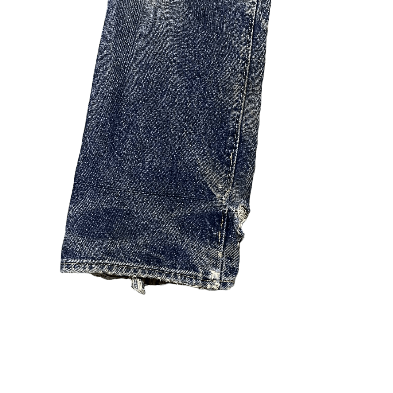Denime Vintage Denime Japan Thrashed Denim Selvedge Leather Patch Size US 30 / EU 46 - 7 Thumbnail