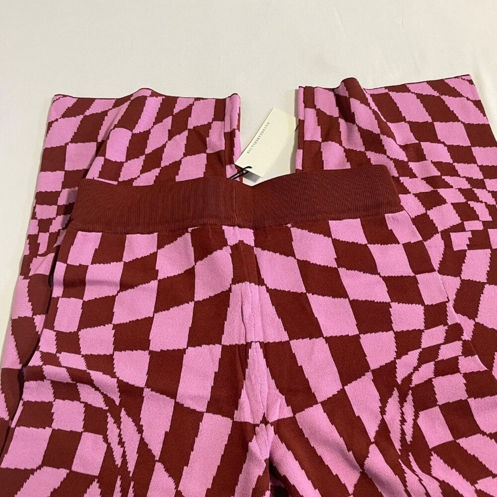 Daydreamer Daydreamer LA Pants Womens Small NWT Eclipse Wave Pink/Red Size 25" / US 0 / IT 36 - 6 Thumbnail