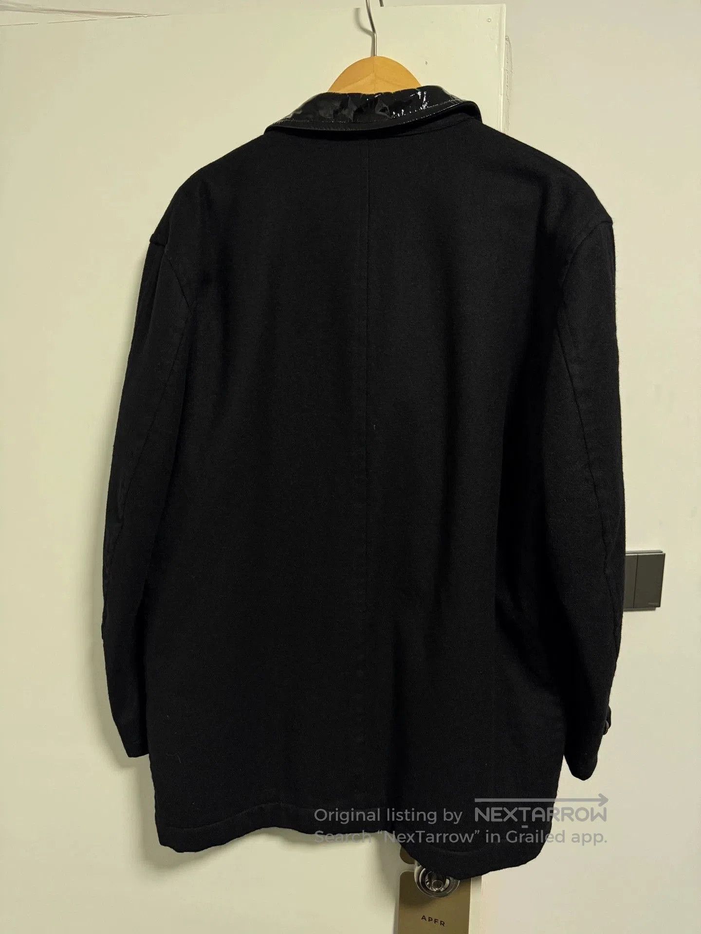 Comme des Garcons CDG 1996AW Patent Collar Wool Coat Jacket. Size US M / EU 48-50 / 2 - 7 Thumbnail