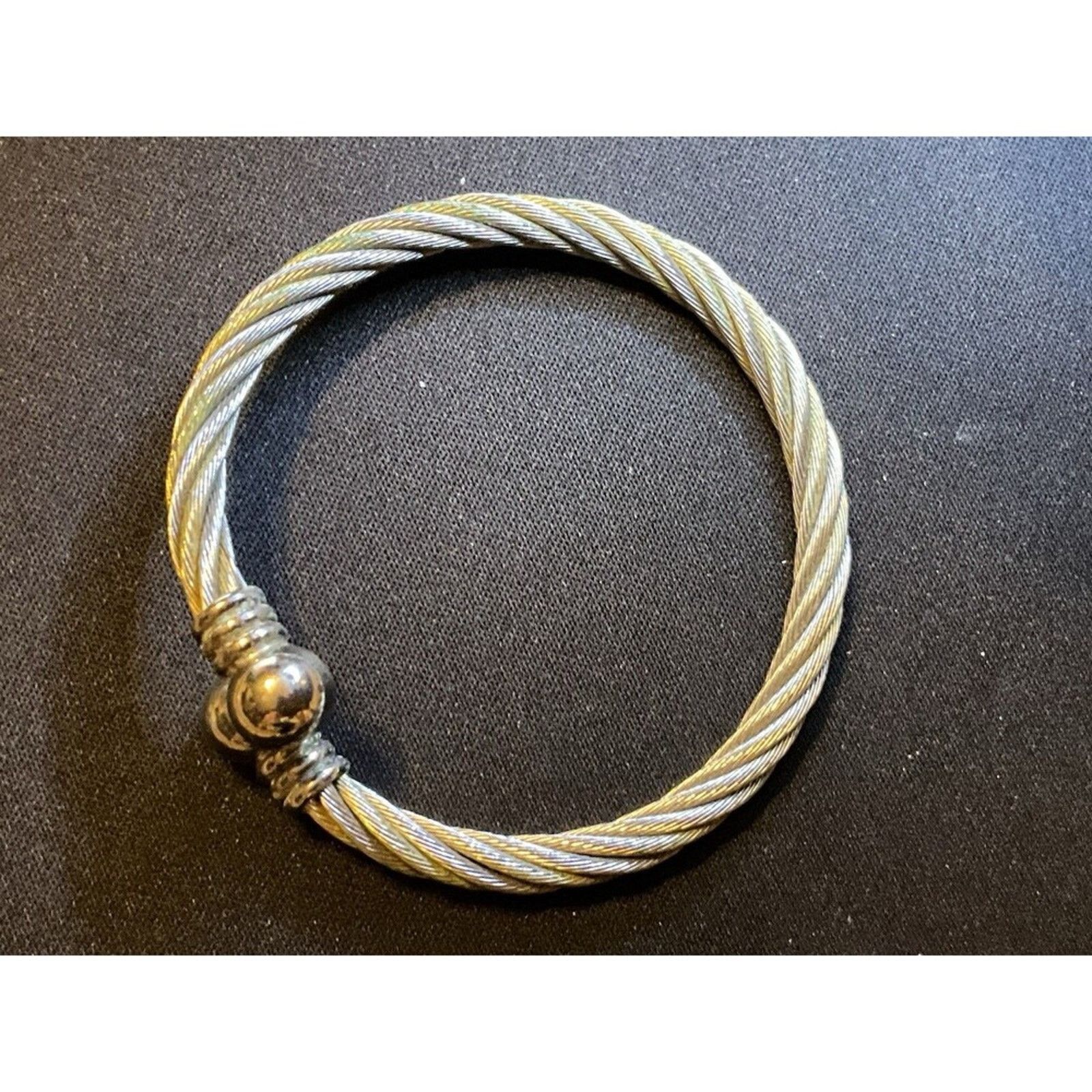 Other Stainless Steel Open Twisted Cable Cuff Bracelet Size ONE SIZE - 1 Thumbnail
