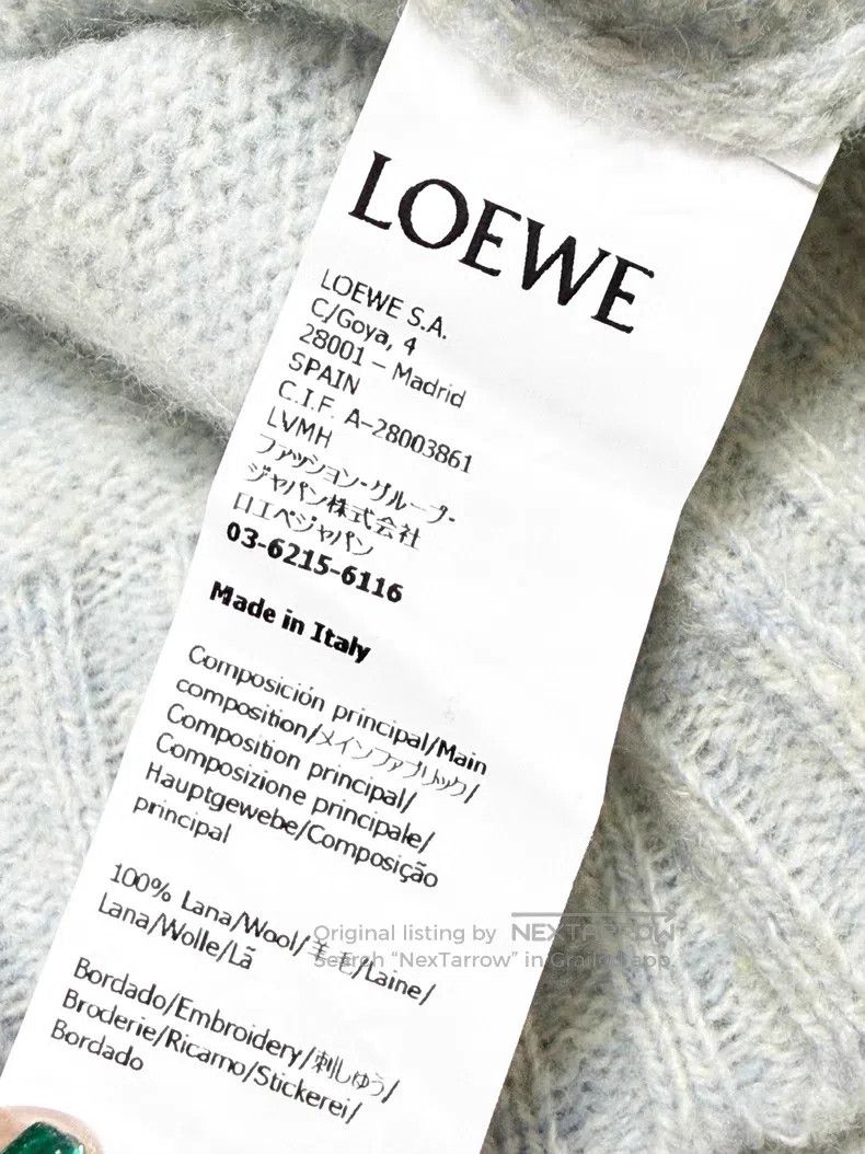 Loewe Loewe Haze Blue Grey Baby Penguin Embroidered Sweater Size S / US 4 / IT 40 - 6 Thumbnail