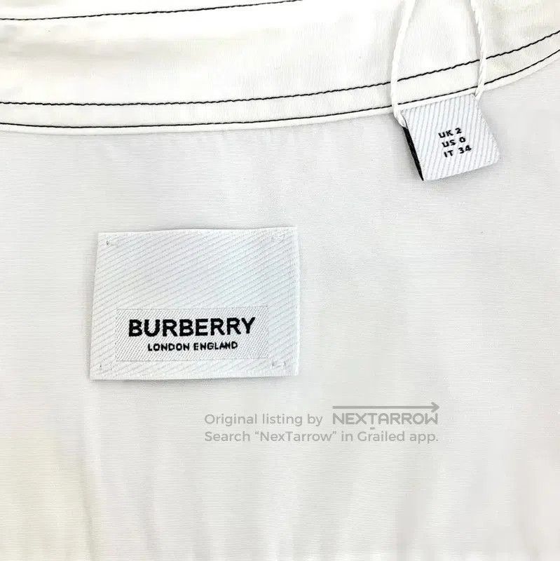 Burberry Burberry White Cotton Women's Dress Shirt. Size XXS / US 00 / IT 34 - 5 Thumbnail