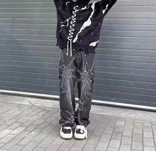 Hypebeast × Japanese Brand × Jean Vintage washed patch embroidered jeans Size US 32 / EU 48 - 2 Thumbnail