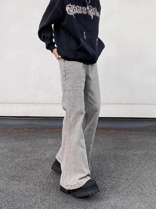 VIBE Gray Flared Jeans Size US 30 / EU 46 - 3 Thumbnail