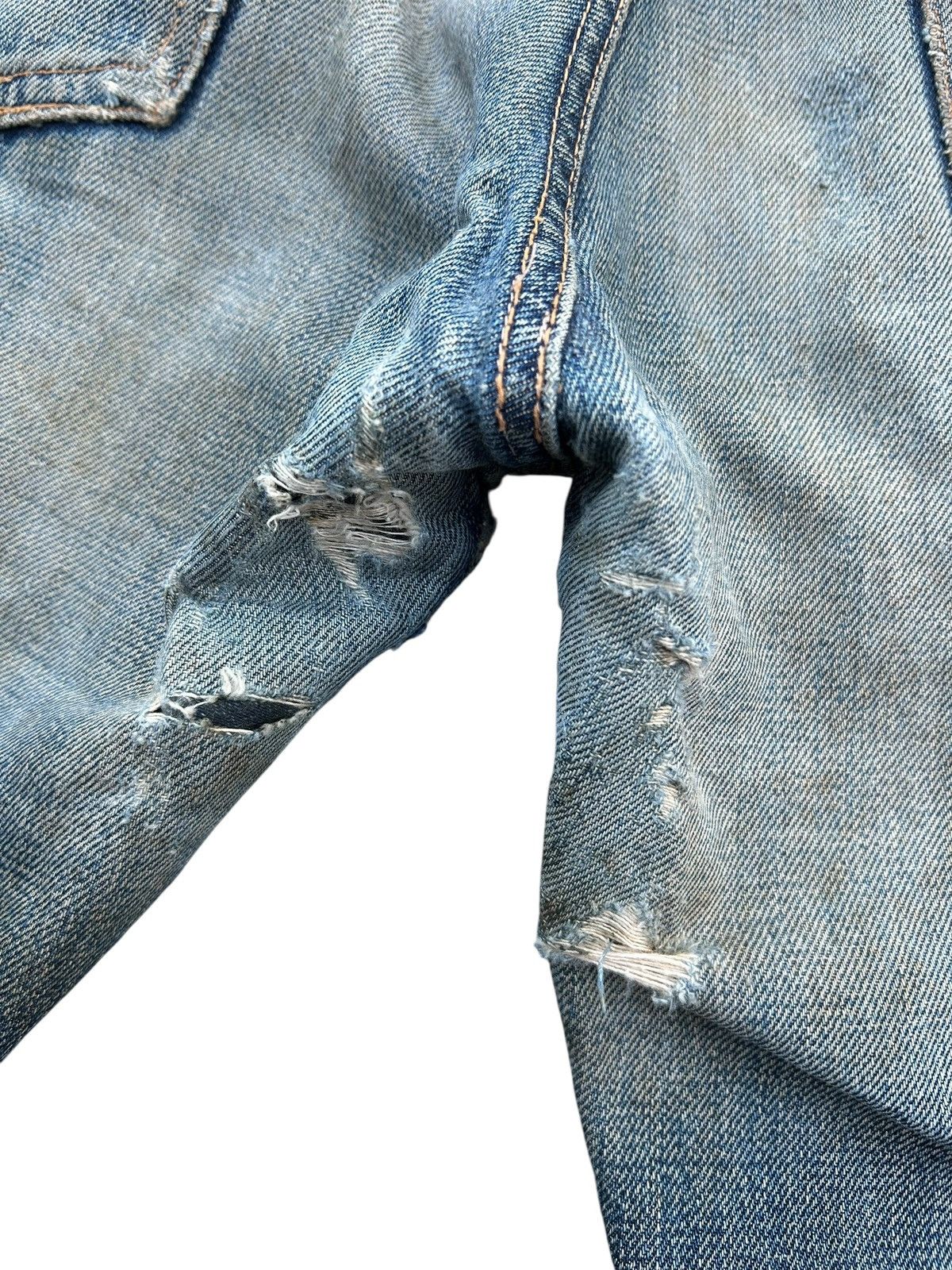 FOB Factory × Japanese Brand × Kapital Vintage Fob Factory Selvedge Distressed Japanese Denim Jeans Size US 30 / EU 46 - 13 Thumbnail