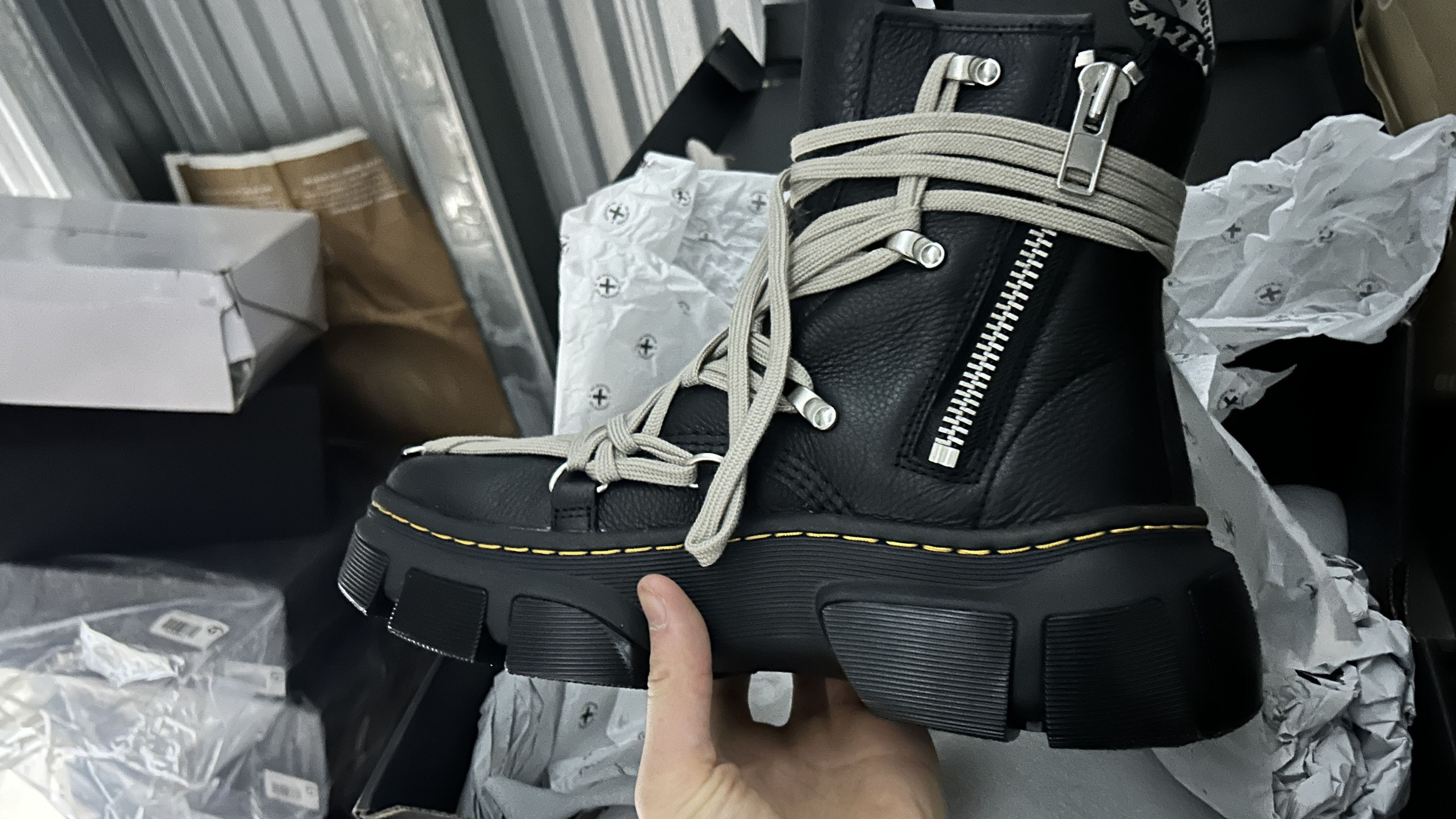 Dr. Martens × Rick Owens Rick Owens Dr Martens 1460 DMXL Mega Lace Boot Size US 9 / EU 42 - 3 Thumbnail