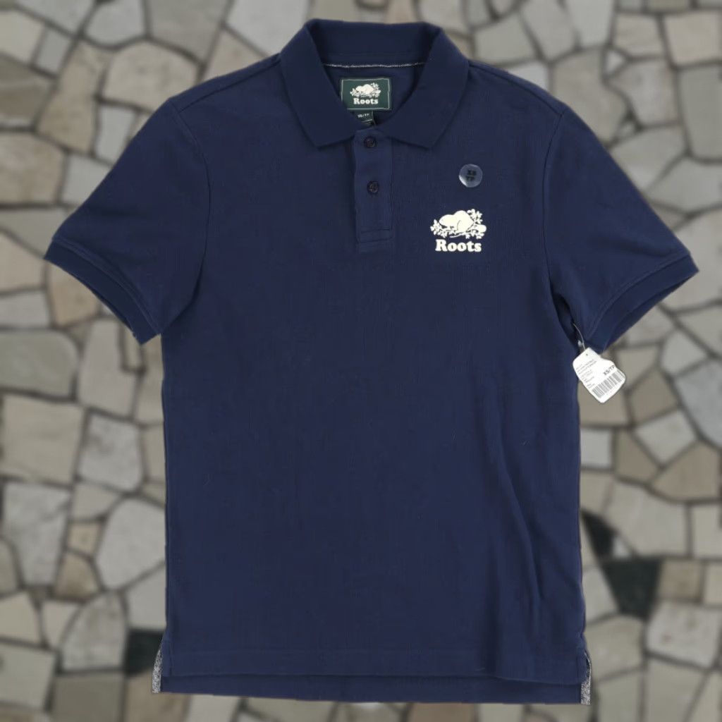 Roots VINTAGE Roots Don River Pique Cotton Polo Shirt Navy Blue Men's XS Size US XS / EU 42 / 0 - 1 Thumbnail