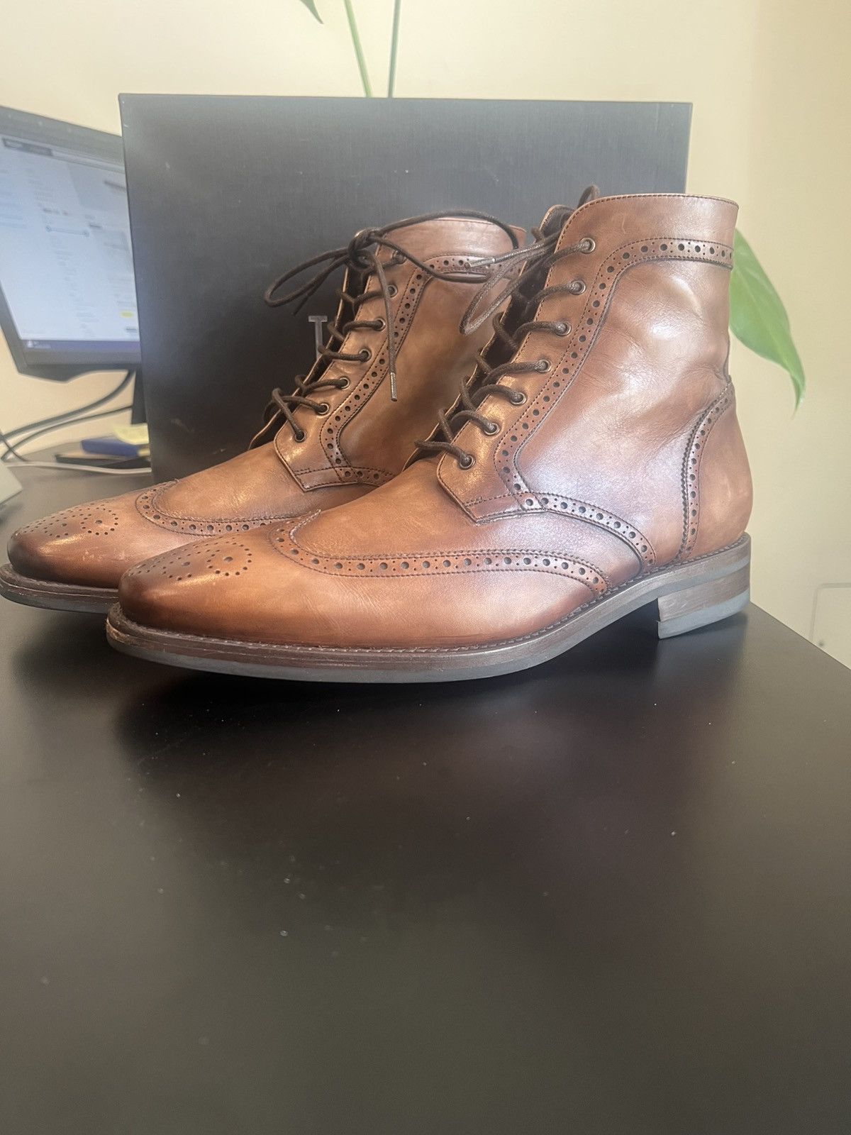 Thursday Boot Company Thursday Boot Co Wingtip Brogue Dress Boots Brown Color 77 Size US 11 / EU 44 - 4 Thumbnail