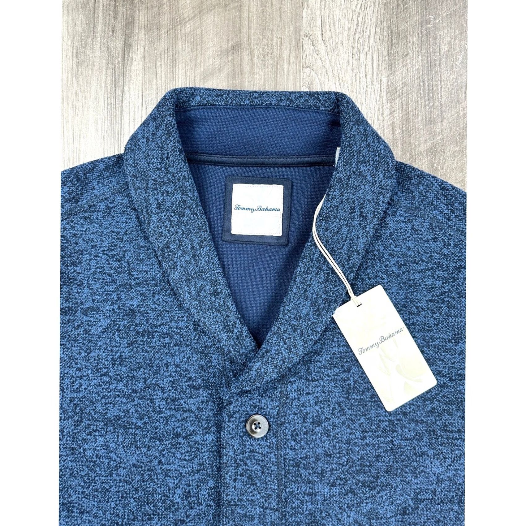 Tommy Bahama Tommy Bahama Shawl Cardigan M Blue Granite Bay Recycled Polyester NWT Men Size US M / EU 48-50 / 2 - 7 Thumbnail