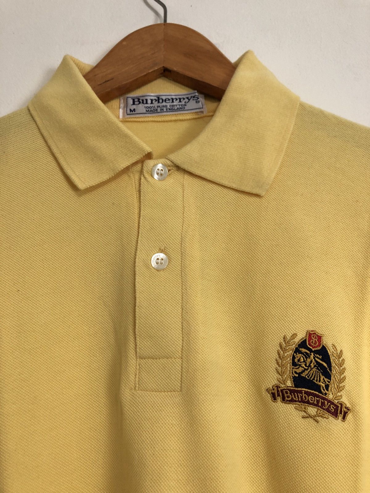 Burberry Vintage Burberrys Polo Shirt Made in England Size US M / EU 48-50 / 2 - 2 Thumbnail