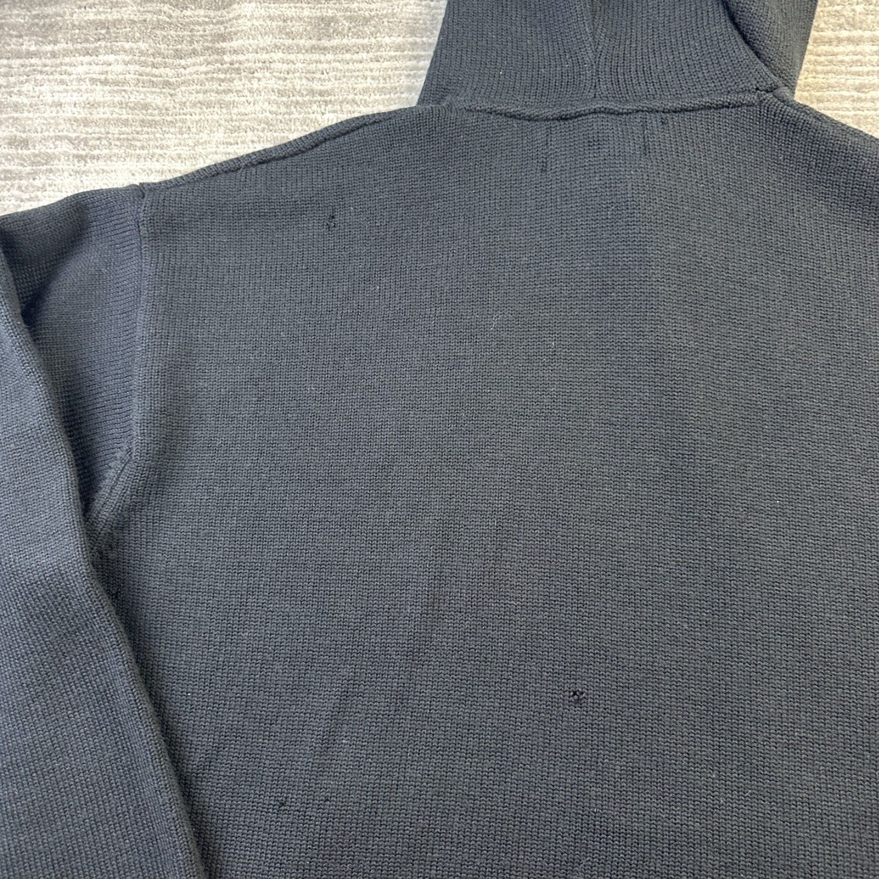 Jordan Brand Jordan A Ma Maniere Hoodie Mens XL Black Wool Knit Distressed Logo Zip Crew Neck Pullover Hooded Regular Vintage: No Size US XL / EU 56 / 4 - 4 Thumbnail