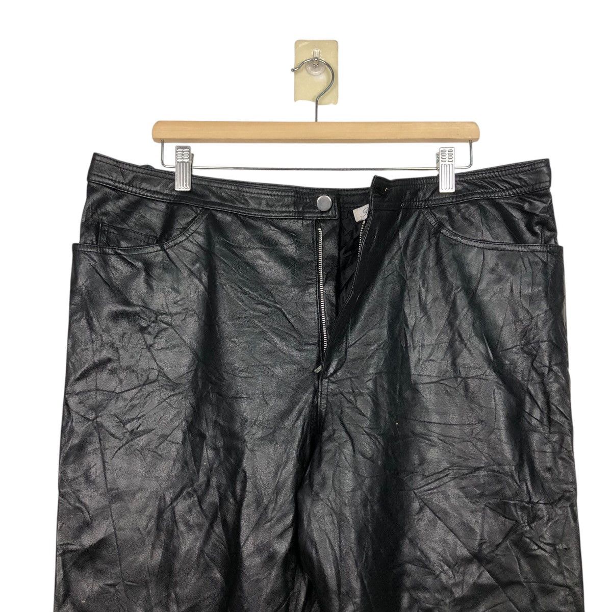 Japanese Brand 📌Vintage Biker Casual Leather Pants Fun Lemo Issey Miyake Size US 38 / EU 54 - 15 Thumbnail