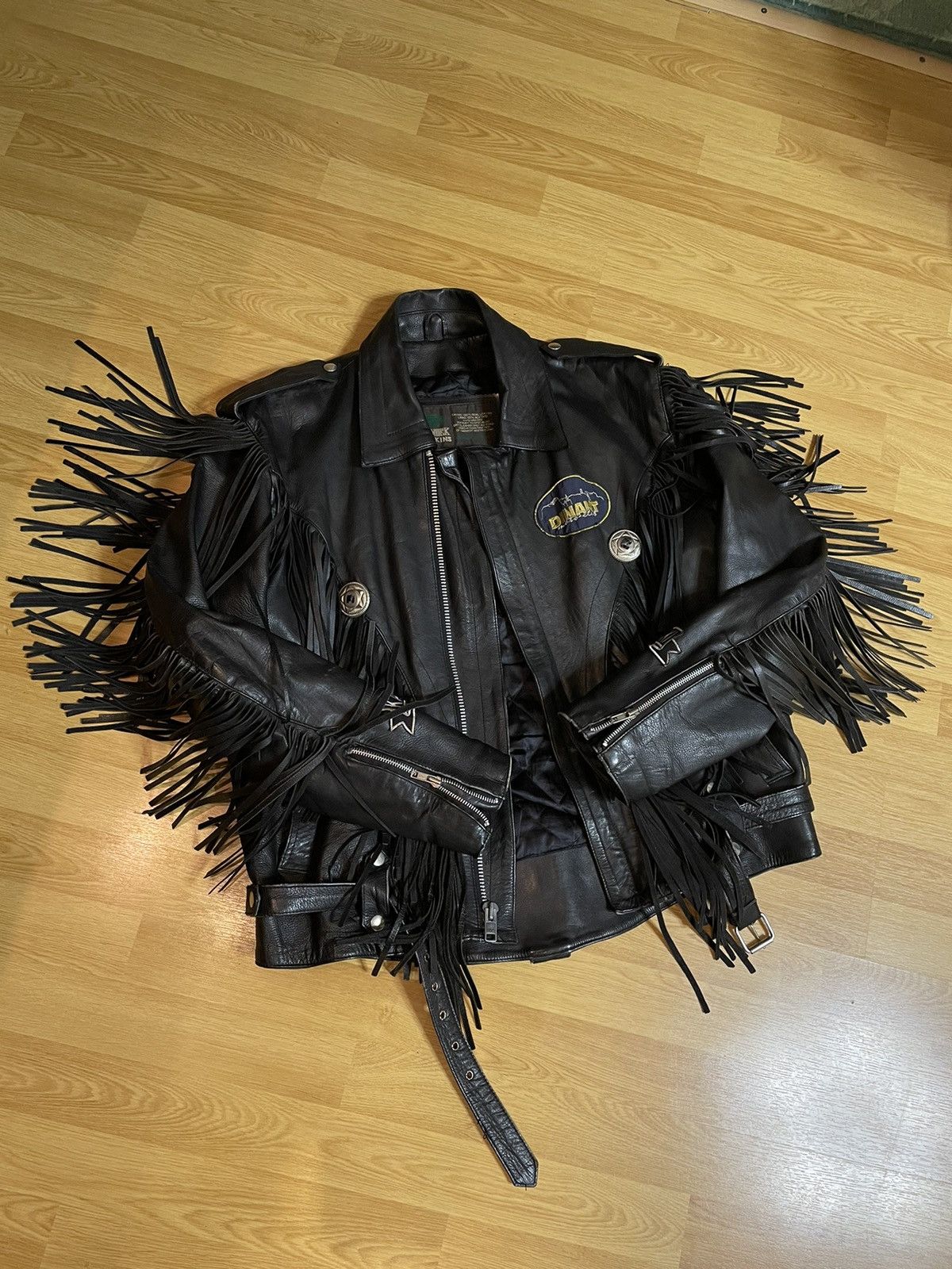 Vintage vintage biker leather suede fringe jacket rare M-L Size US M / EU 48-50 / 2 - 8 Thumbnail