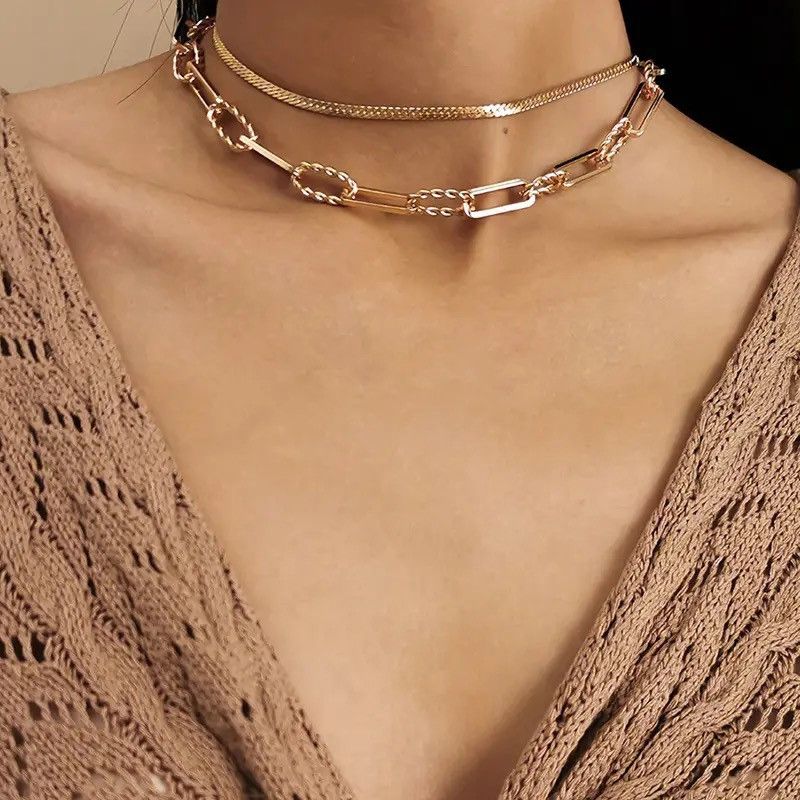 Vintage Double-layered Chain Necklace Size ONE SIZE - 3 Thumbnail