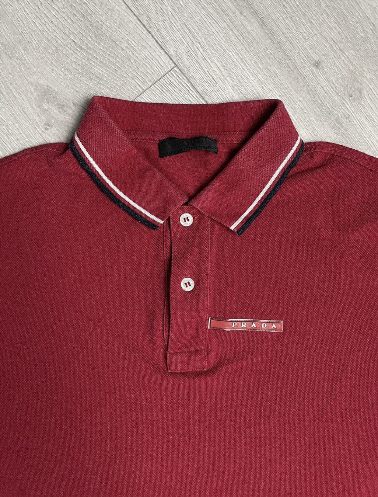 Prada Prada ReD tab red polo shirt Size US S / EU 44-46 / 1 - 4 Thumbnail