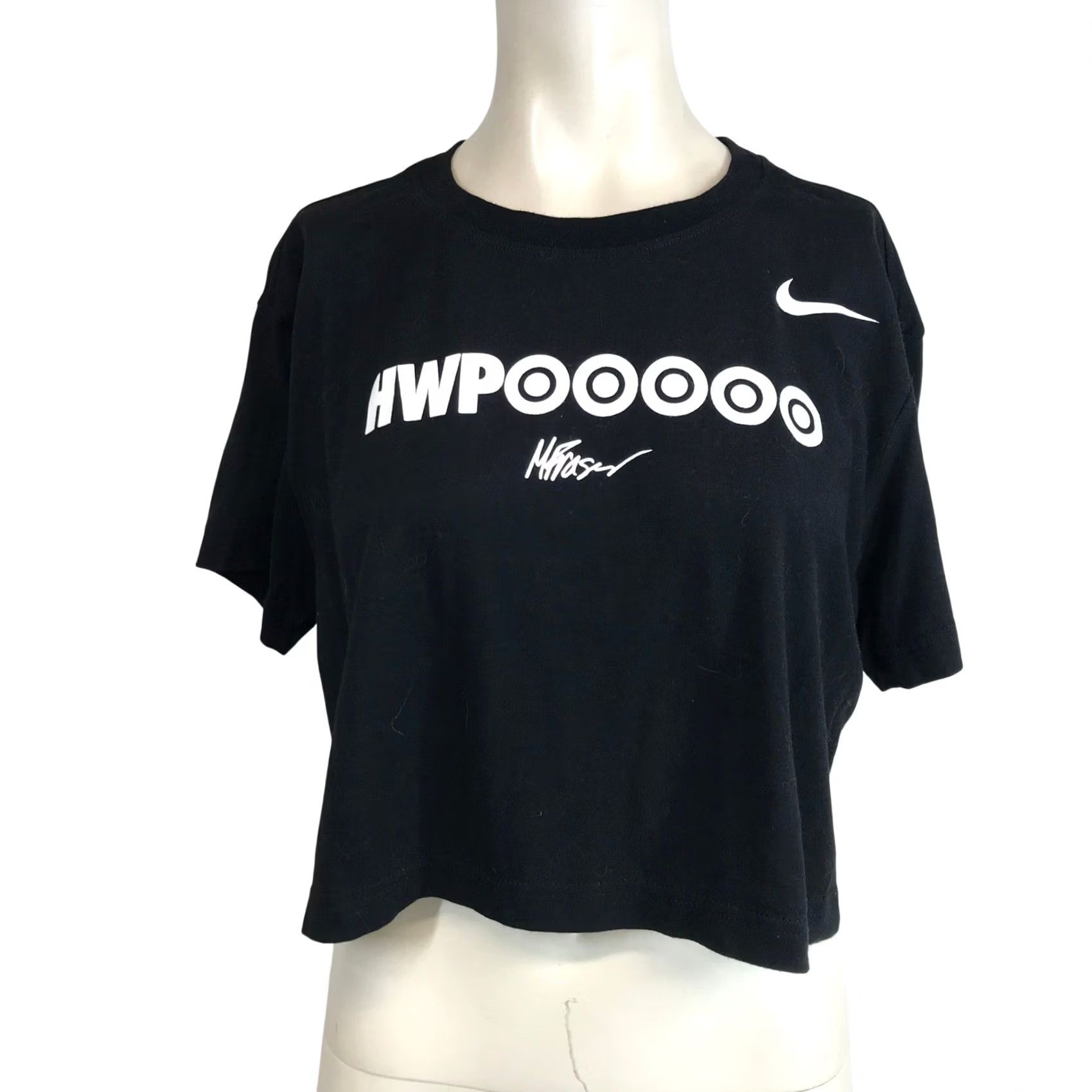 Nike Nike Tee Womens S Black Dri FIT Mat Fraser HWPO Graphic Crop Top Size S / US 4 / IT 40 - 2 Thumbnail