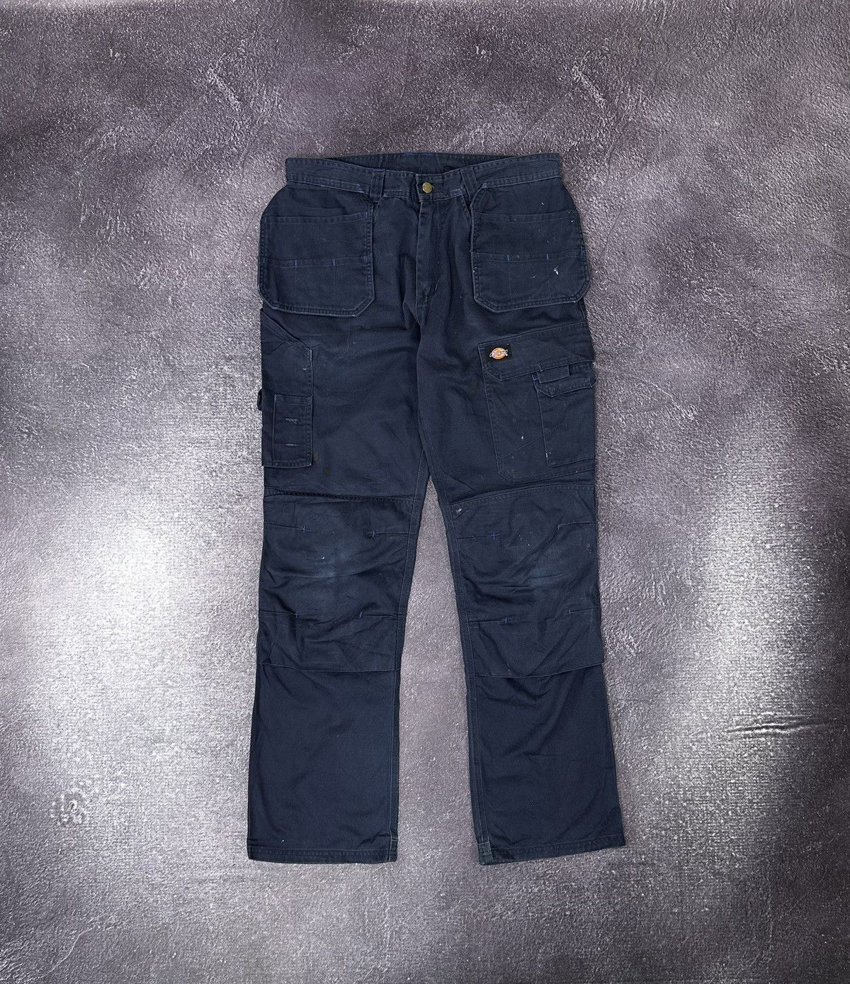 Dickies Work Pants Men's W29 polyester navy blue type Vintage Second Hand