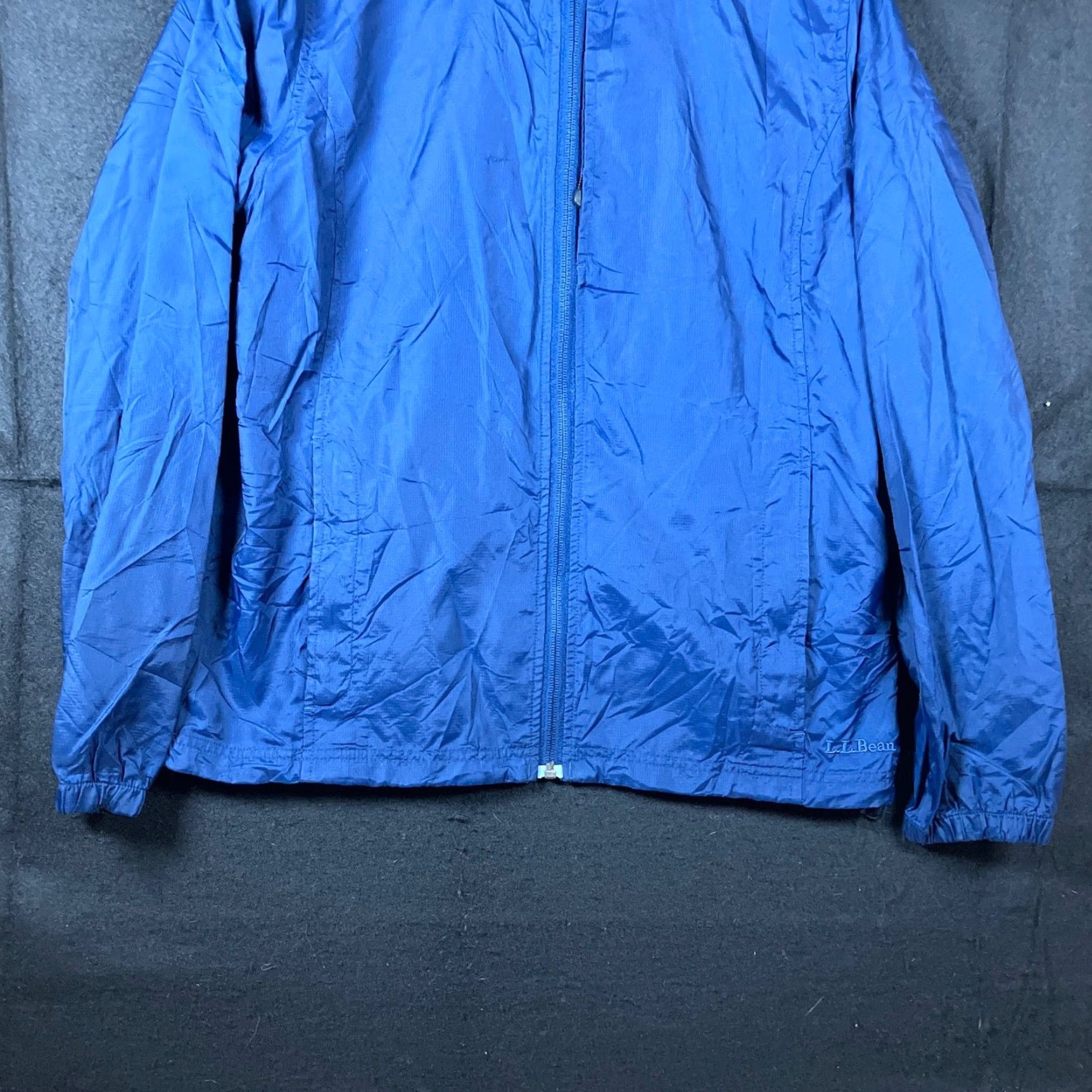 Adidas L.L. Bean Womens Jacket Windbreaker Navy Blue Full Zip 100% Nylon Medium Size M / US 6-8 / IT 42-44 - 3 Thumbnail