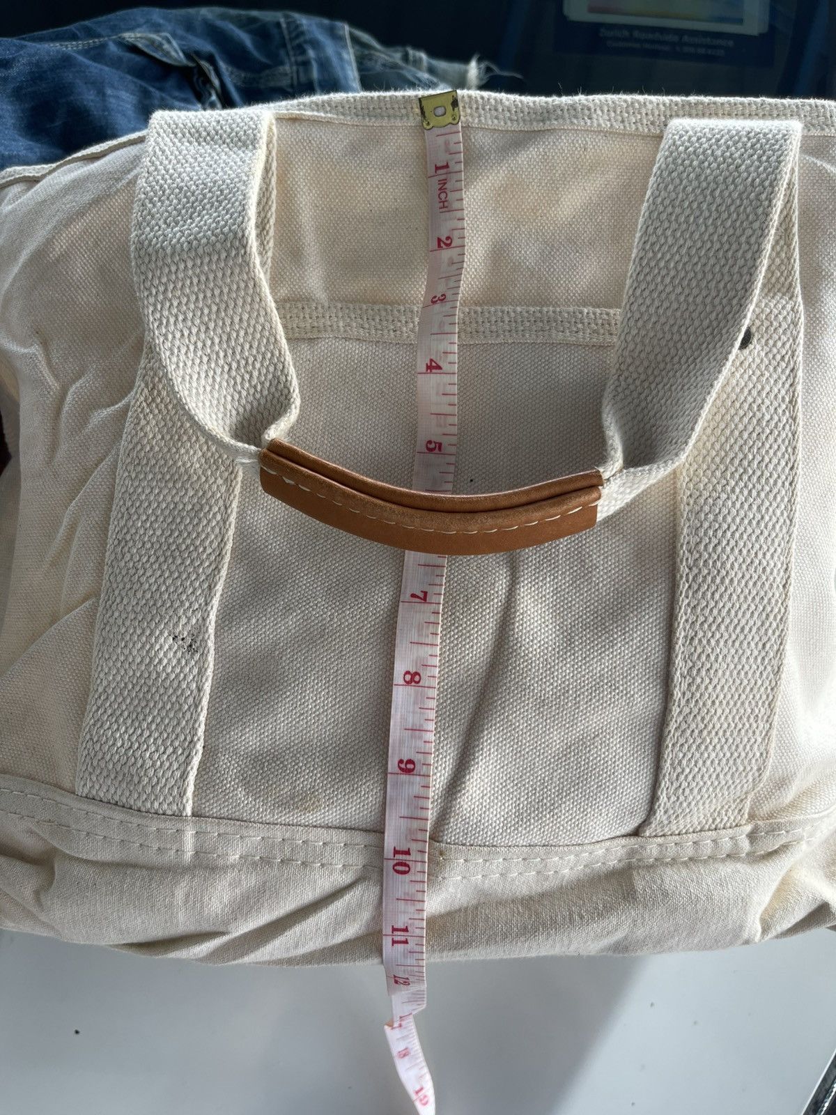 L.L. Bean Vintage L.L.Bean Canvas Leather Tote Bag Size ONE SIZE - 13 Thumbnail