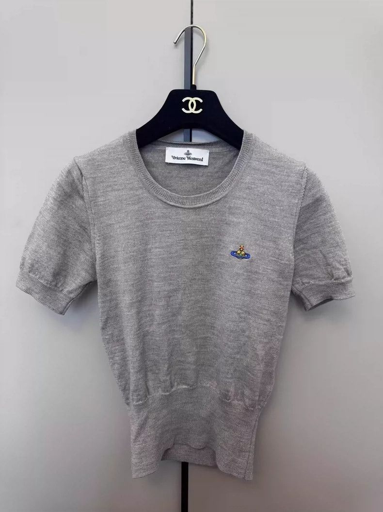 Vivienne Westwood vivienne westwood Saturn embroidered knit short sleeves Size M / US 6-8 / IT 42-44 - 1 Thumbnail
