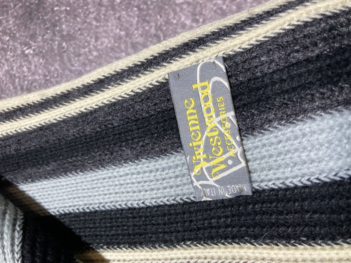 Vivienne Westwood Vivienne Westwood Accessories Wool Scarf Striped Orb Logo Size ONE SIZE - 3 Thumbnail