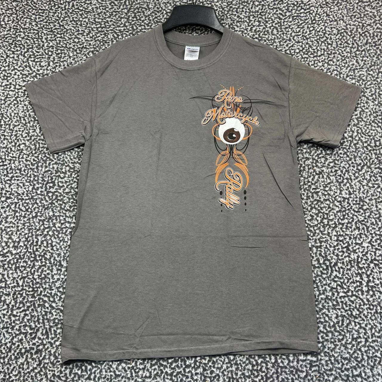 Gildan Vintage Reno Motorcycle Rally Shirt Men M Short Sleeve New Size US M / EU 48-50 / 2 - 2 Thumbnail