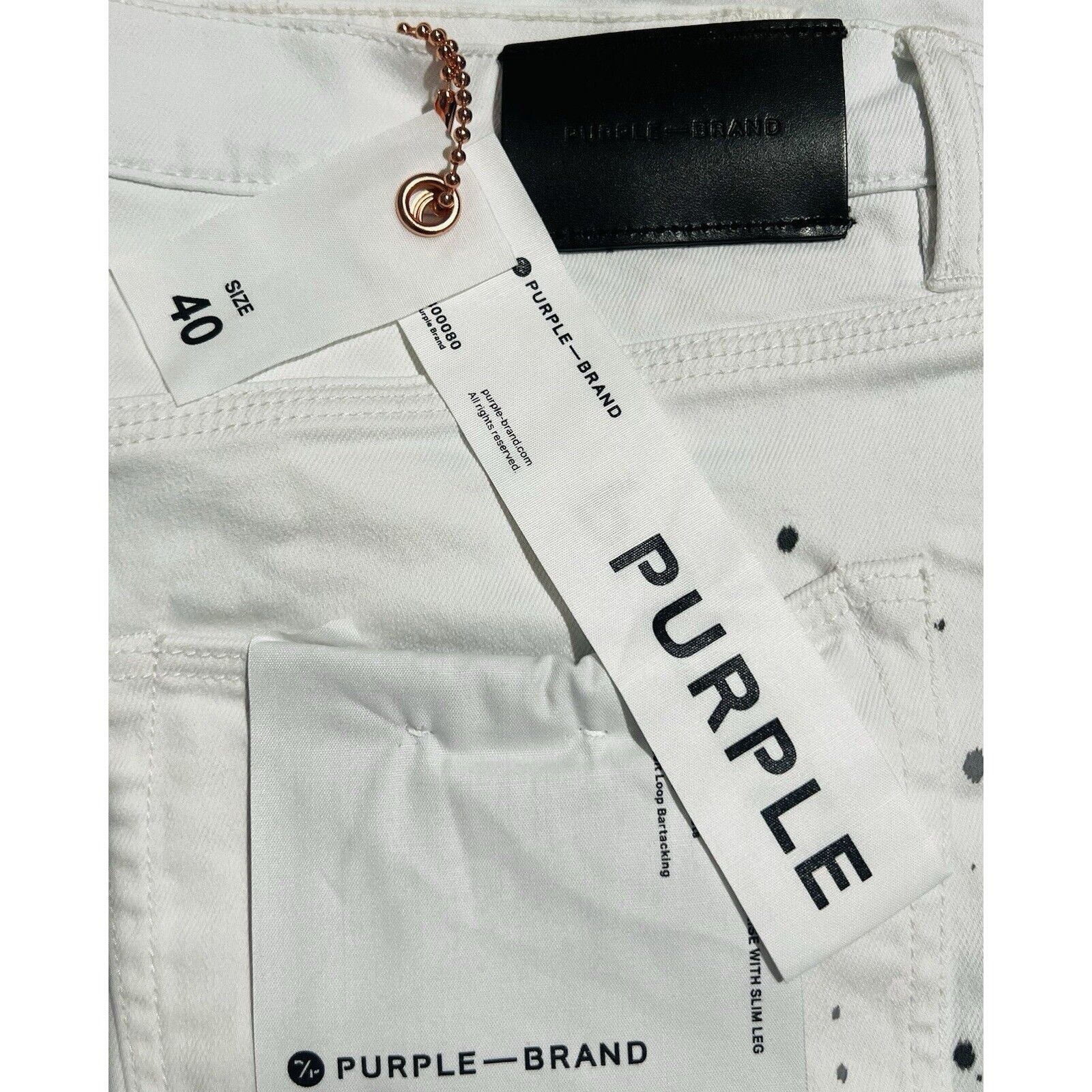 Purple Purple Brand Jeans Mens Slim Fit White P001 Size 40/34 Size US 40 / EU 56 - 7 Thumbnail