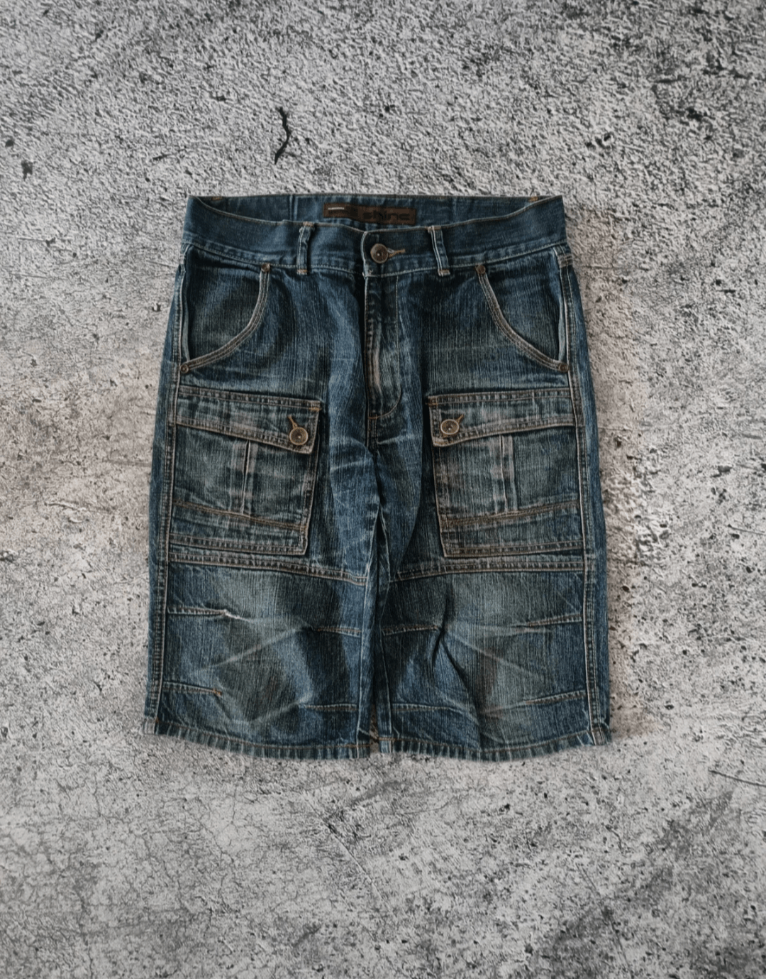 Affliction × Vintage Crazy Y2K Affliction Cross Denim Shorts Size US 34 / EU 50 - 1 Thumbnail