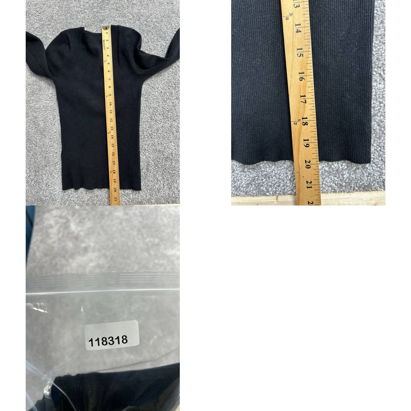Madewell Madewell Sweater Shirt Womens XS Black Retro Lillie Normcore Square Neck Pullover Knit Viscose Polyester Ribbed Casual Womens Size XS / US 0-2 / IT 36-38 - 8 Thumbnail