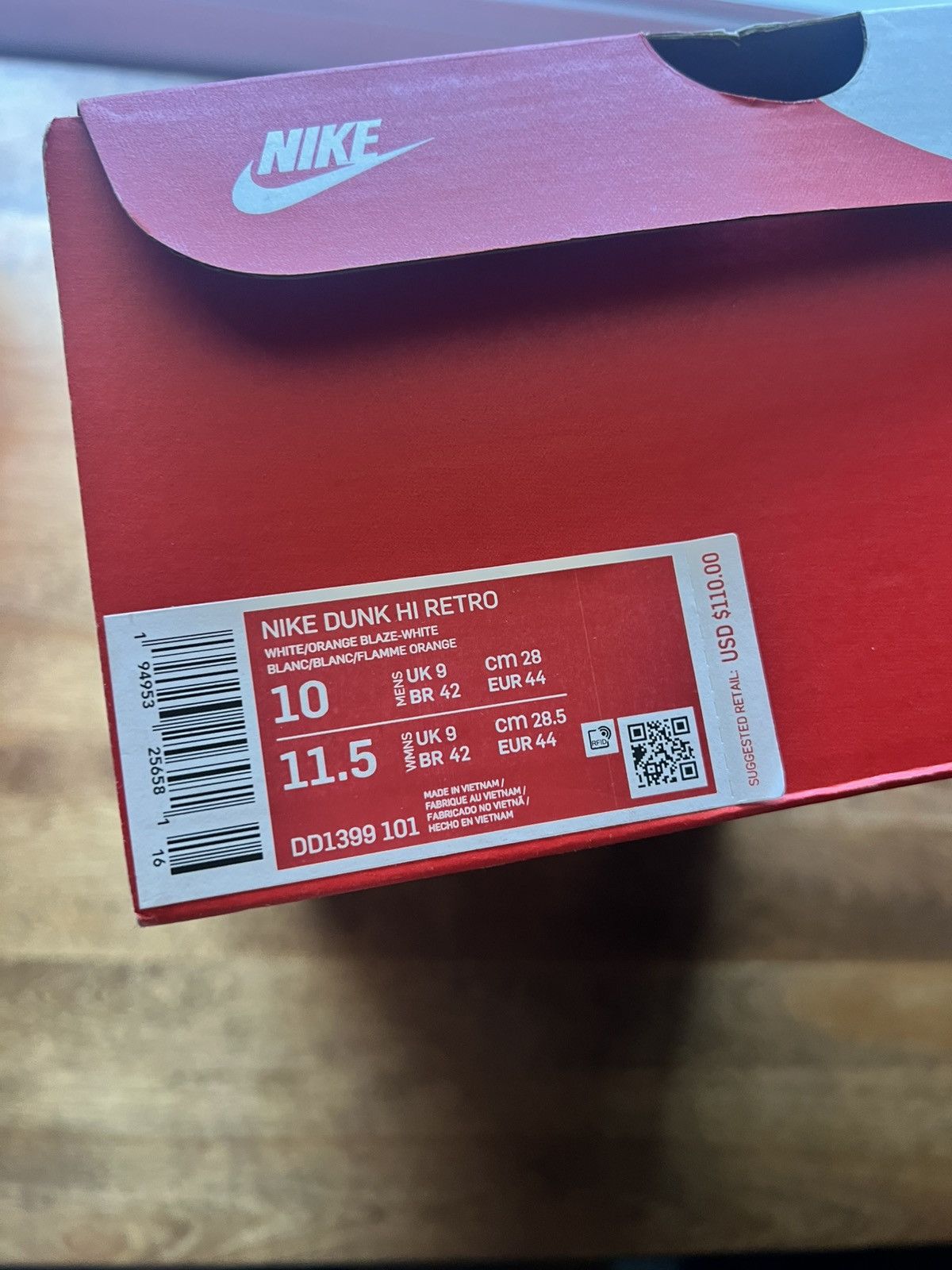 Nike Nike Dunk High Syracuse Orange Size US 10 / EU 43 - 5 Thumbnail