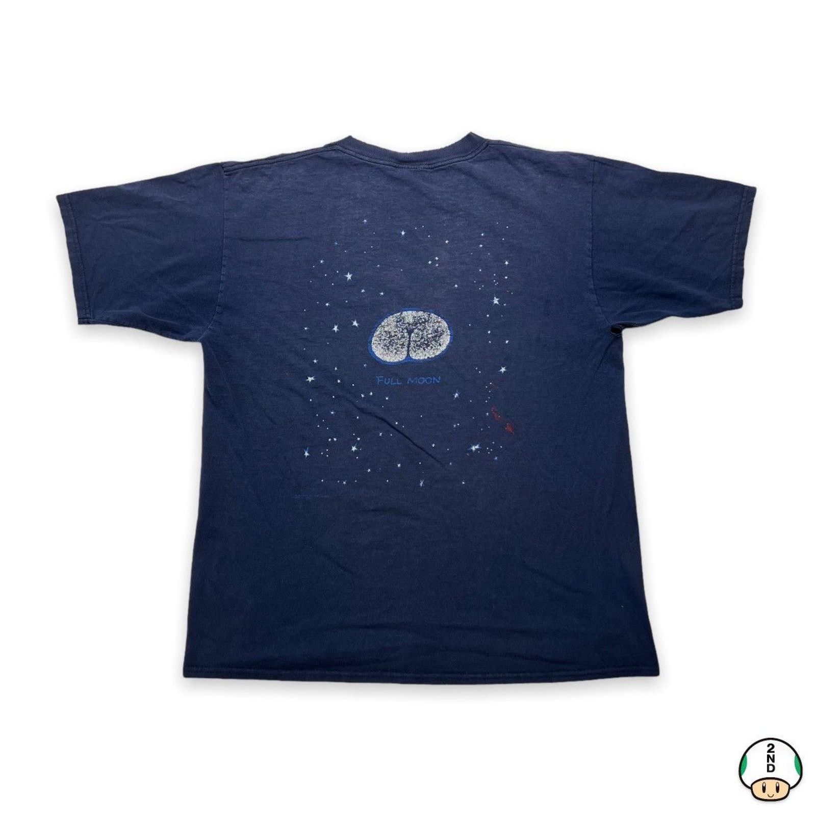 Vintage VTG Mr Moon T Shirt Funny Faded Distressed Thrashed 90s Tee Size US L / EU 52-54 / 3 - 1 Thumbnail