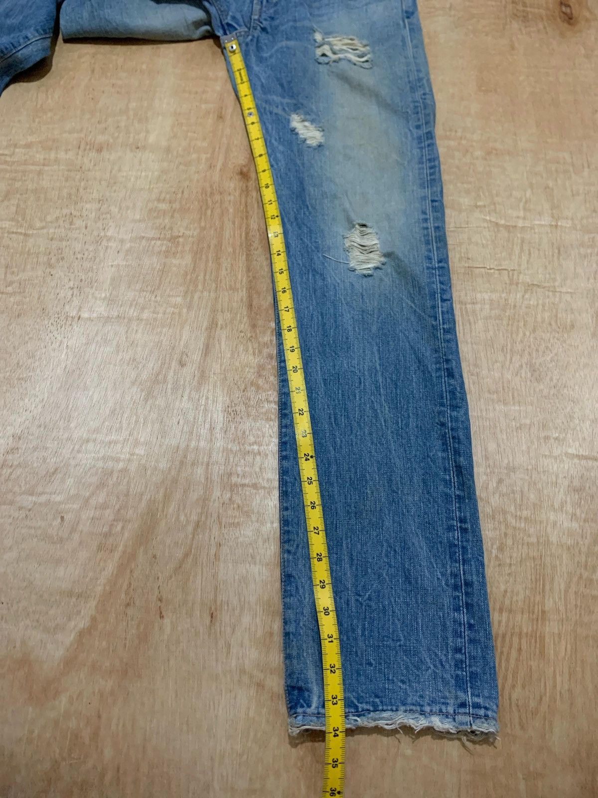 Japanese Brand Vintage Distressed Denim Edwin Selvedge Jeans Size US 30 / EU 46 - 13 Thumbnail
