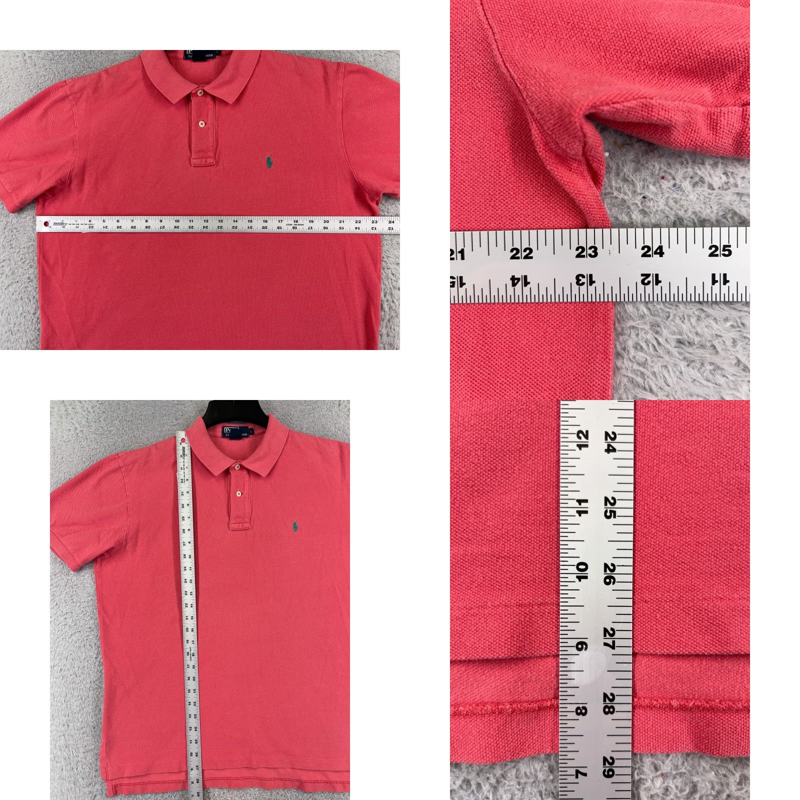 Ralph Lauren VINTAGE Ralph Lauren Polo Shirt Adult L Pink 100% Cotton Short Sleeve USA Size US L / EU 52-54 / 3 - 8 Thumbnail