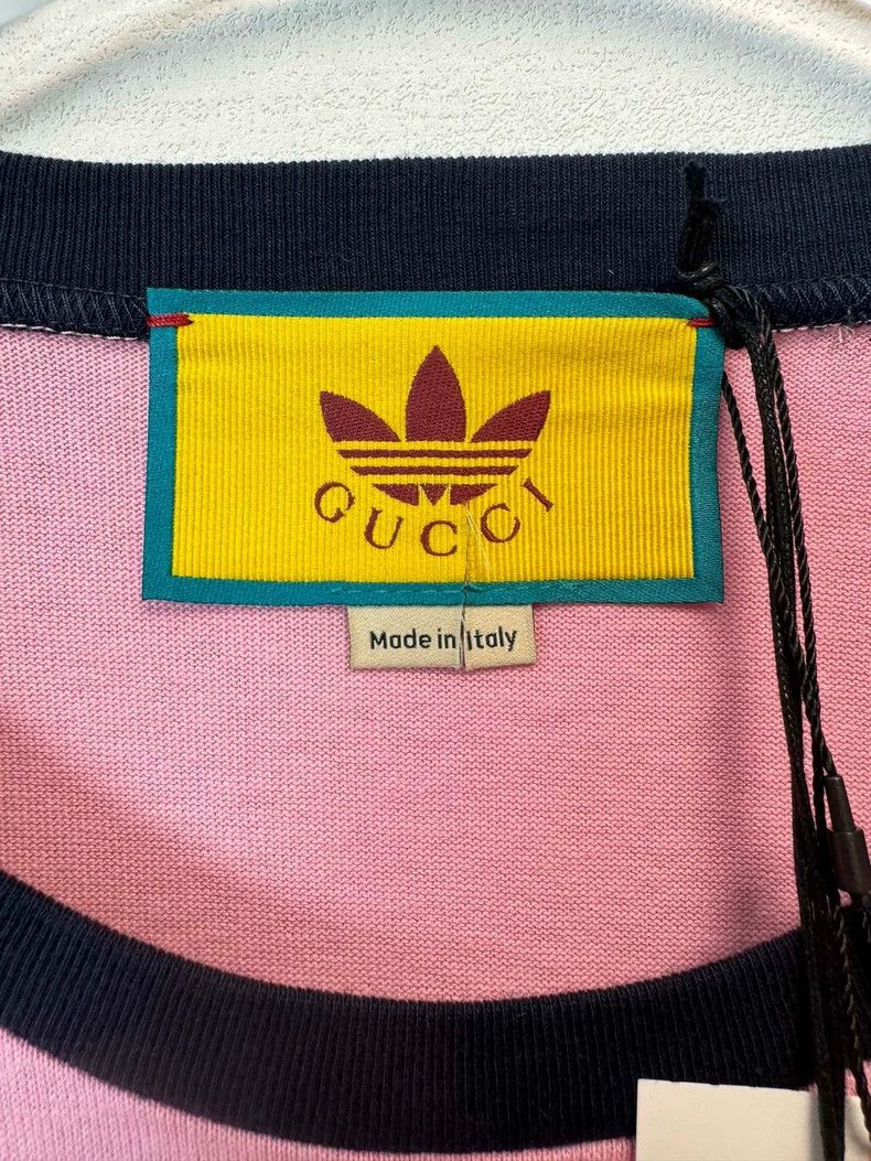 Gucci GucciAdidas co-branded pink printed logo clover pattern sho Size US L / EU 52-54 / 3 - 3 Thumbnail