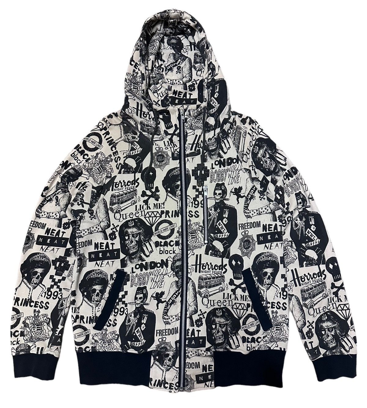 Hysteric Glamour 🇯🇵 World Wide Love OVP Skulls Punk Rock Hoodie Size US S / EU 44-46 / 1 - 1 Thumbnail