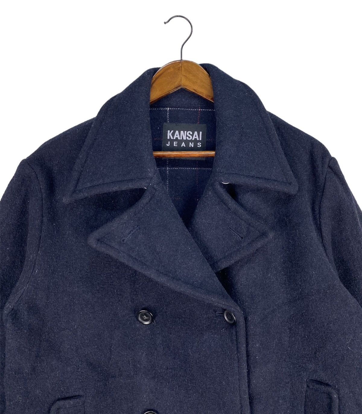 Kansai Yamamoto Kansai Jeans Wool Doublecollar Jacket Size US M / EU 48-50 / 2 - 3 Thumbnail