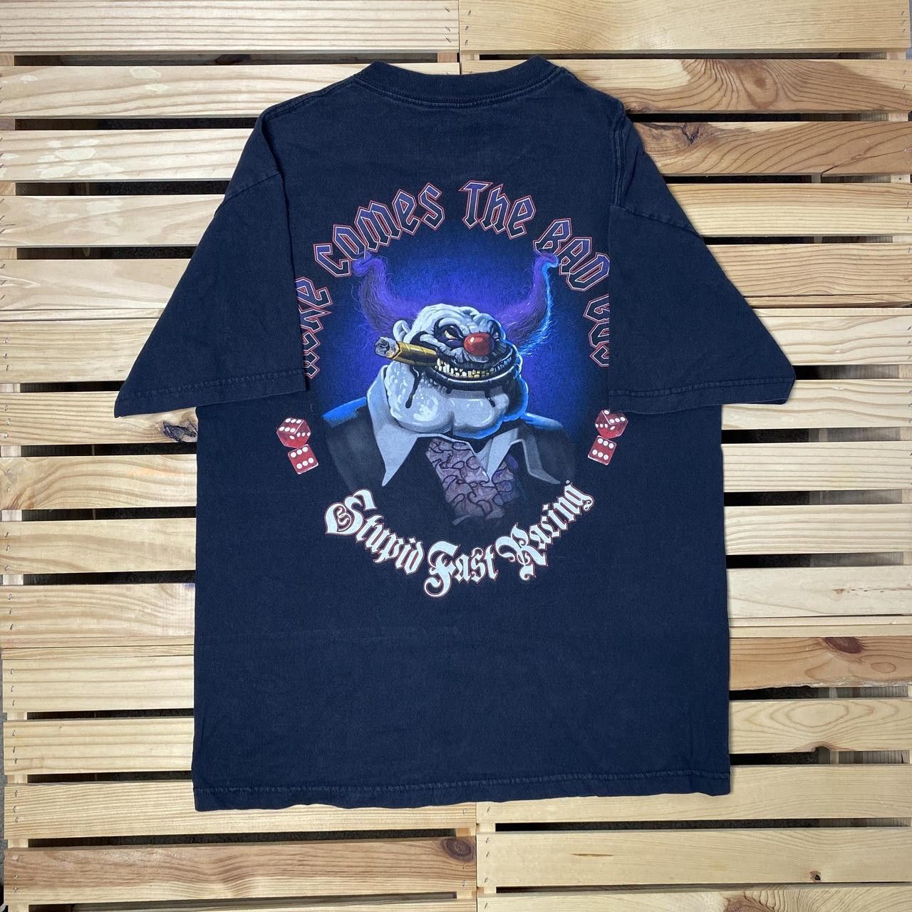 Other Really Stupid Fast Racing Black Y2K Clown Tee Size Large Size US L / EU 52-54 / 3 - 2 Thumbnail