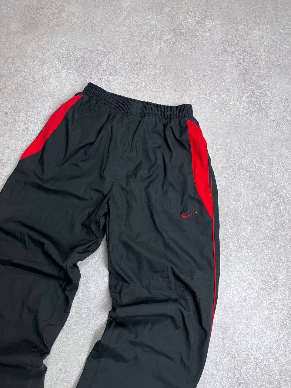 Nike × Vintage Vintage Nike Swoosh Baggy Nylon Track Pants Y2K Size US 34 / EU 50 - 2 Thumbnail