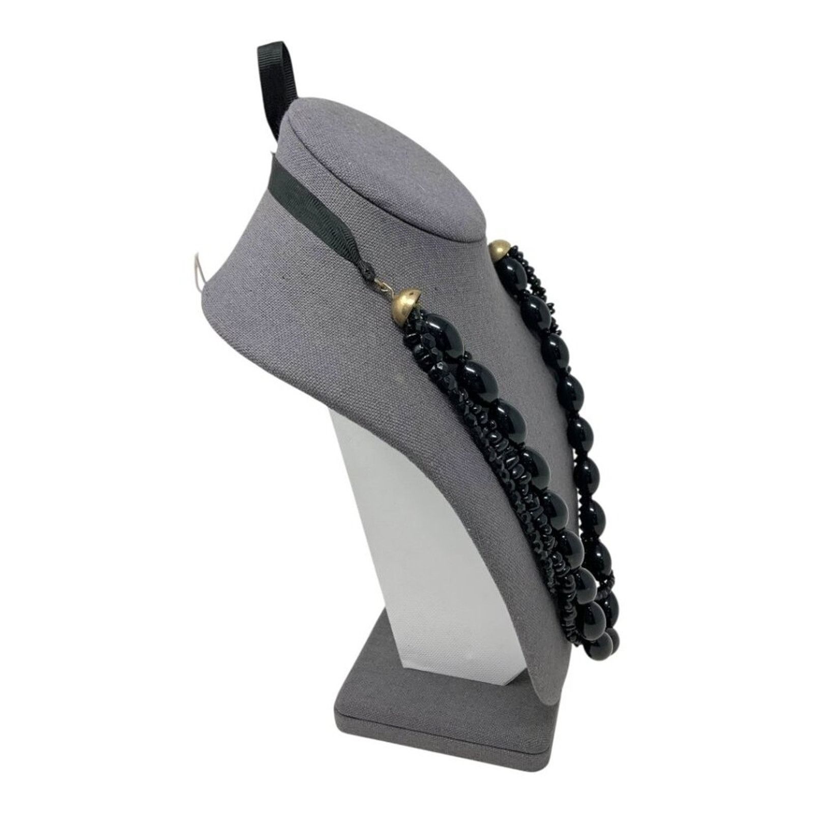 Other Vintage Multi Strand Black Beaded Necklace Size ONE SIZE - 3 Thumbnail