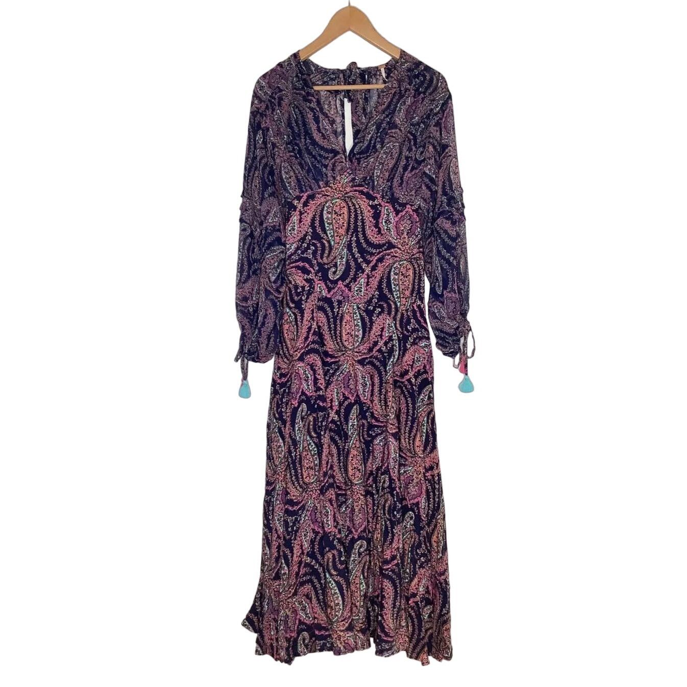 Free People New Free People Mirage Boho Paisley Maxi Dress $198 Size 0 Size XS / US 0-2 / IT 36-38 - 5 Thumbnail