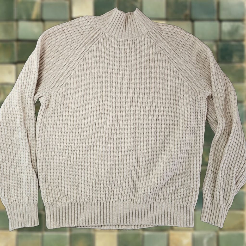 Abercrombie & Fitch Abercrombie & Fitch Womens Large Ribbed Boxy Turtle Neck Fisherman Soft Sweater Size L / US 10 / IT 46 - 1 Thumbnail