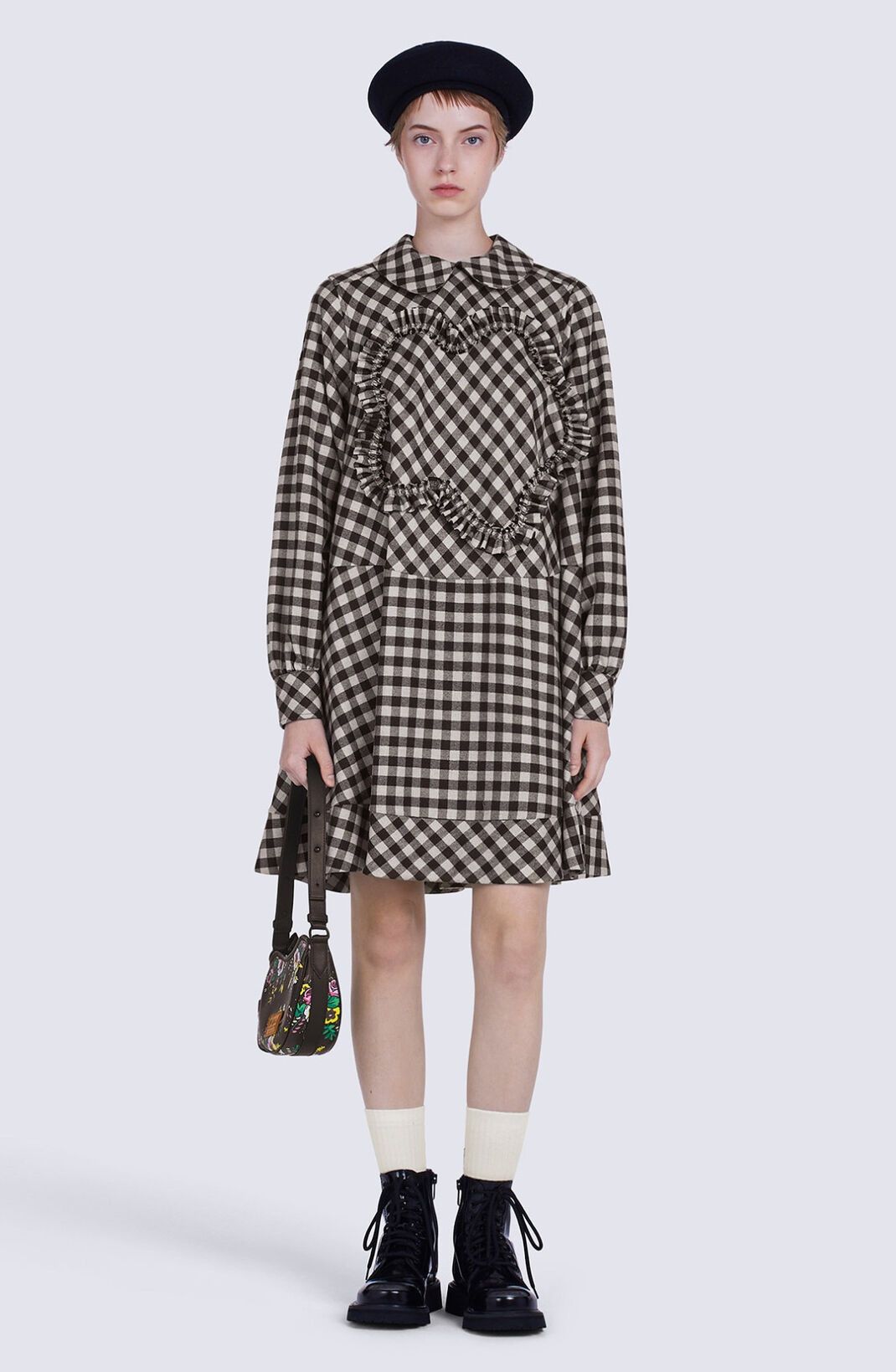 Kenzo o1y1025 Mini Dress in Gray/Black Size XS / US 0-2 / IT 36-38 - 4 Thumbnail