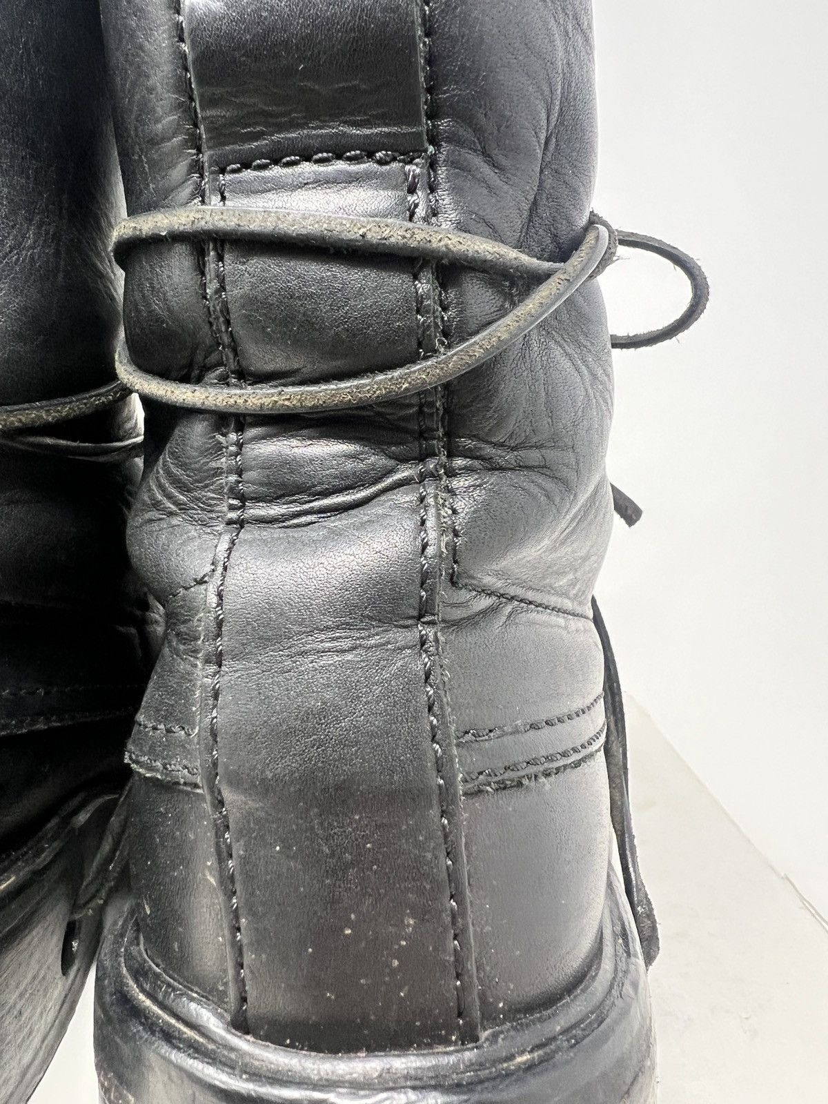 Dirk Bikkembergs Vintage 90s DIRK BIKKEMBERGS Black Pierced Heel Boot SZ 40 Size US 7 / EU 40 - 8 Thumbnail