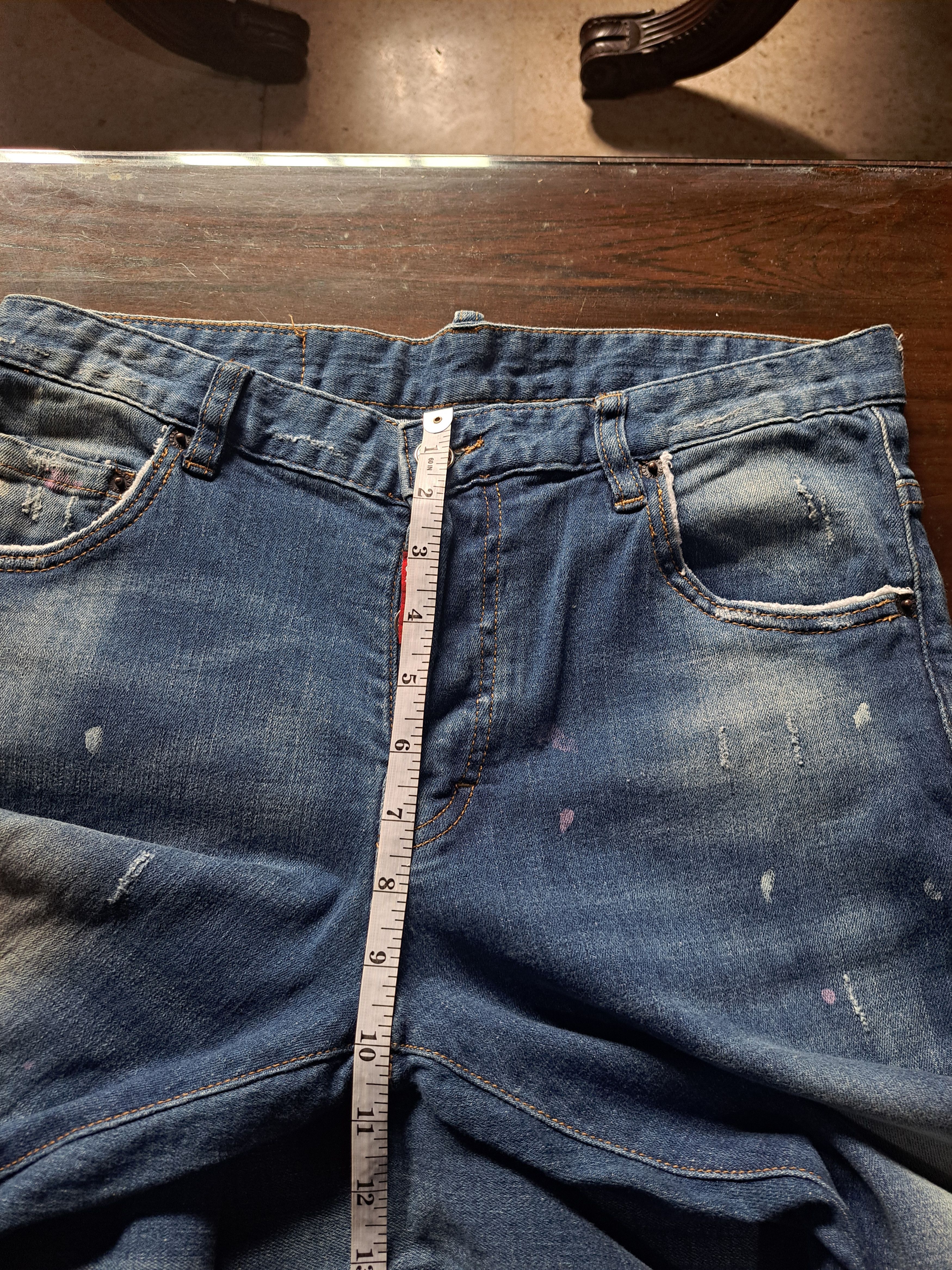 Dsquared2 Dsquared Distressed Denim Paint Splatter Mens Jeans Size US 30 / EU 46 - 15 Thumbnail