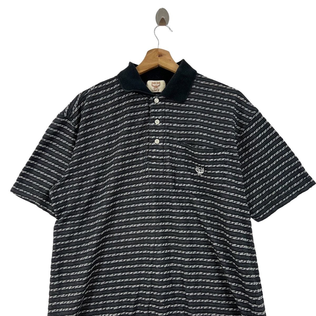 MCM Vintage MCM LEGERE Michael Cromer Munich Chain Design Polo Size US L / EU 52-54 / 3 - 2 Thumbnail