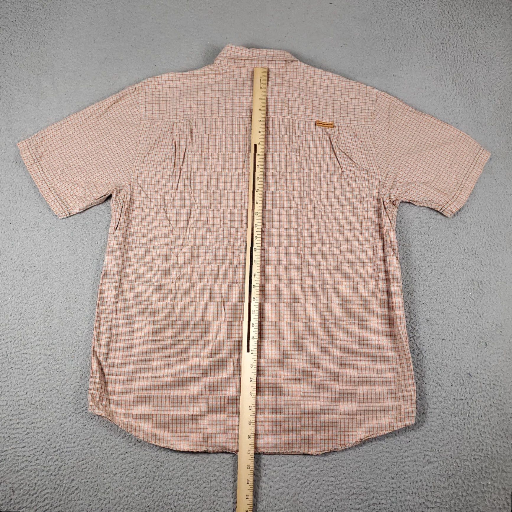 Nautica Nautica Men's Large Orange Plaid Casual Button-Up Shirt Short Sleeve Size US L / EU 52-54 / 3 - 4 Thumbnail