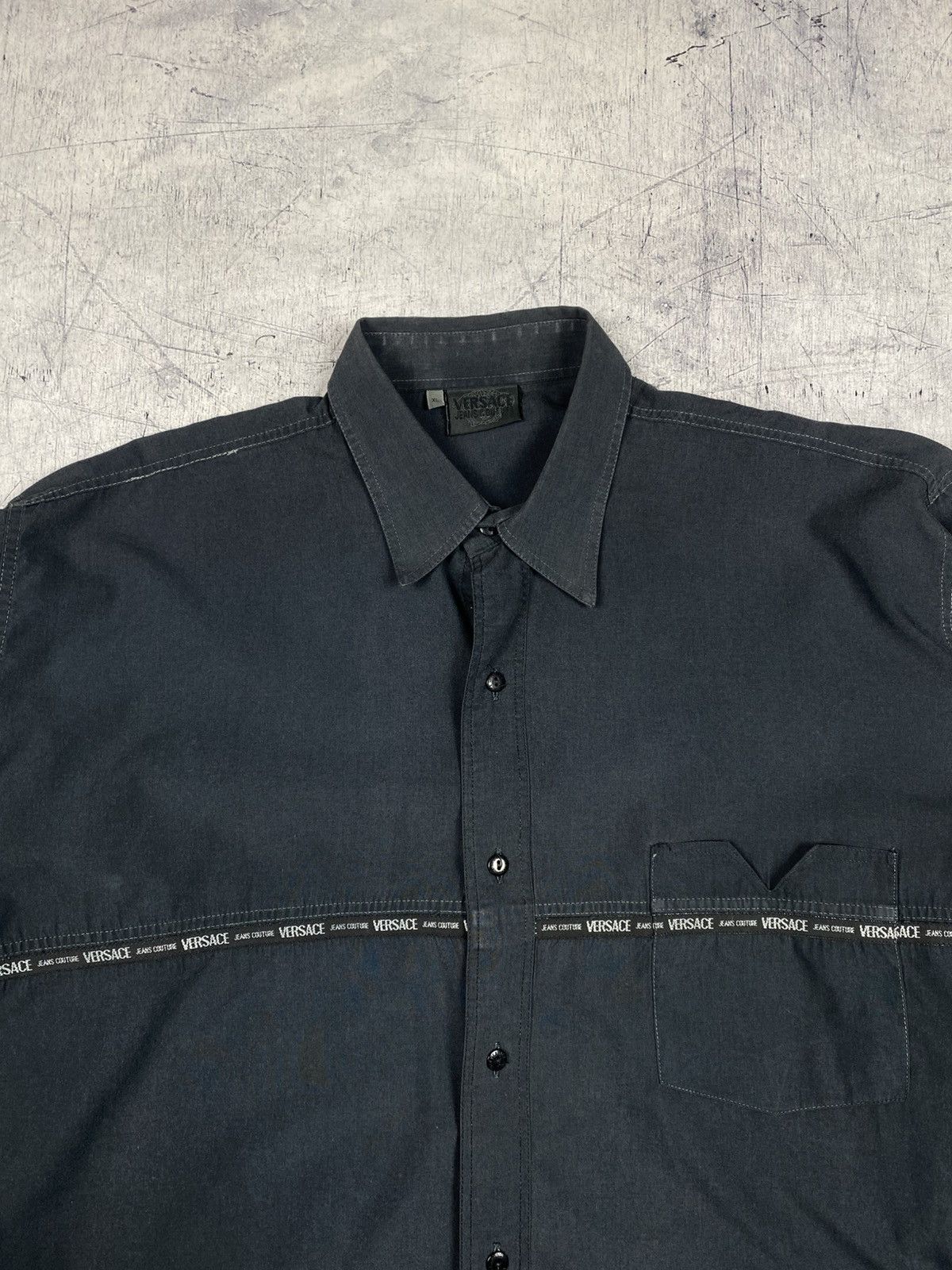 Versace Jeans Couture Vintage 90s Versace Jeans Couture Pocket Button Up Shirt Size US XL / EU 56 / 4 - 5 Thumbnail