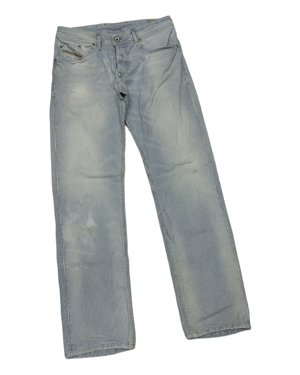 Vintage Diesel Blue Stripe Faded Denim Jeans