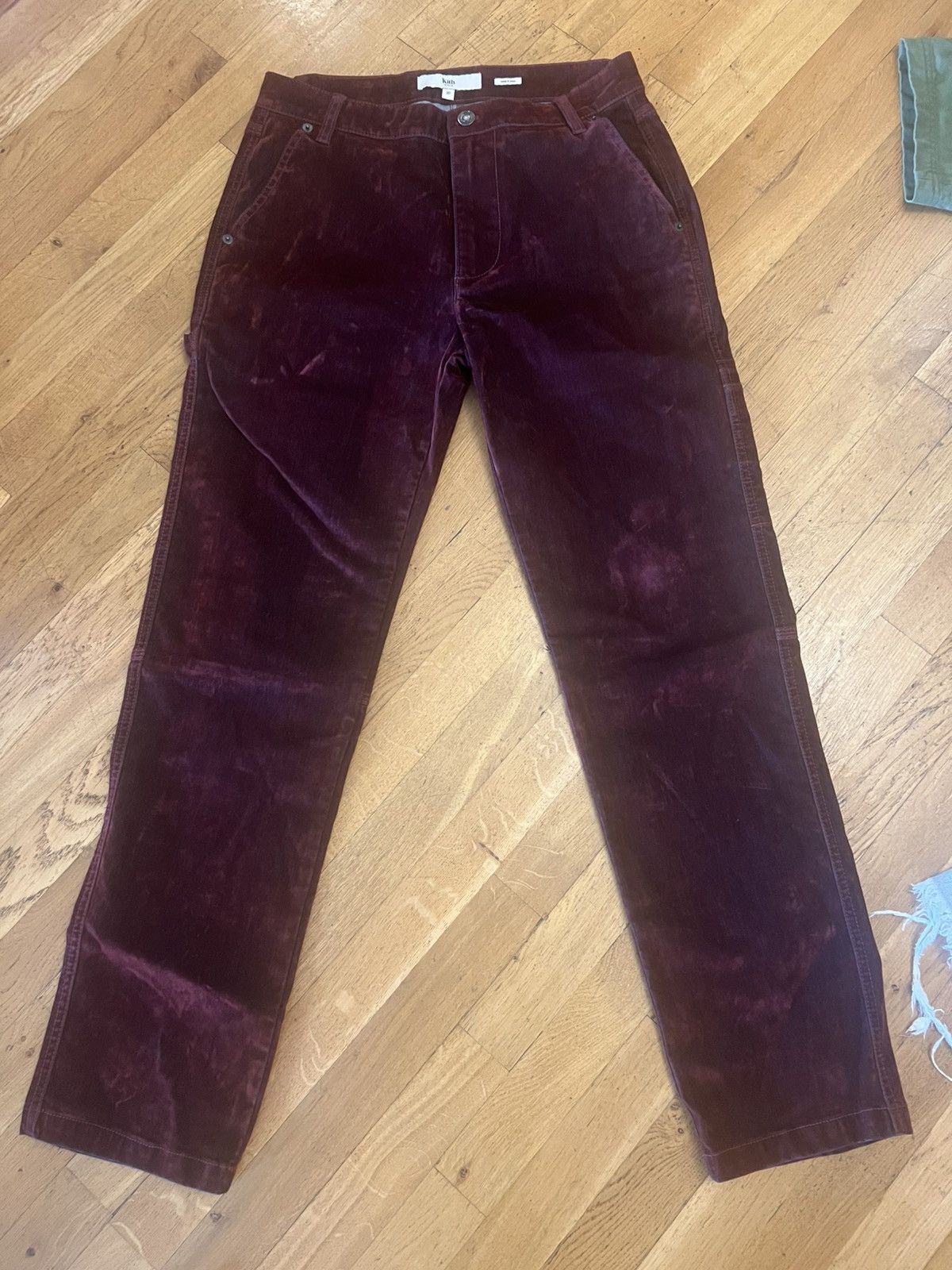 Kith Kith colden velour velvet red carpenter pants jeans 30 Size US 30 / EU 46 - 1 Thumbnail